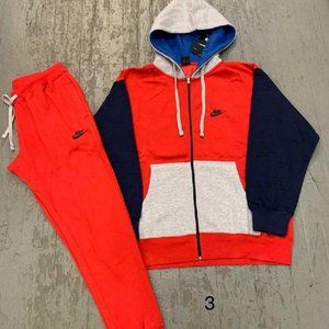 red and white nike sweatsuit
